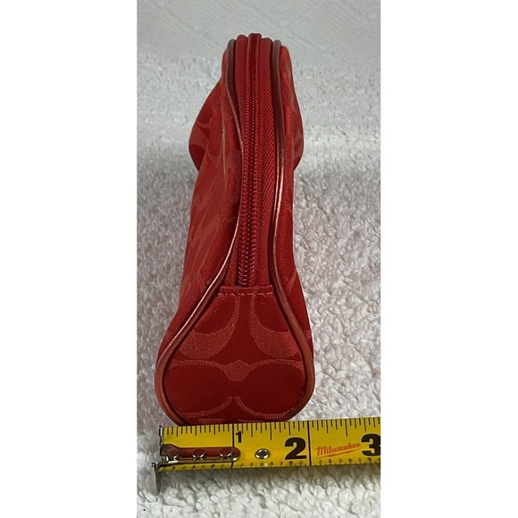 Coach Red Ltd Edition Estee Lauder 2010 Cosmetic Makeup Bag No E1073-B903 EUC - Picture 4 of 10